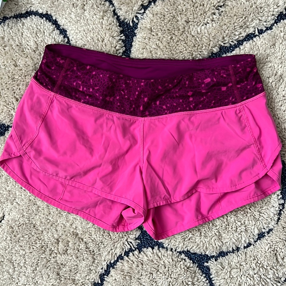 Lululemon pink shorts size 6